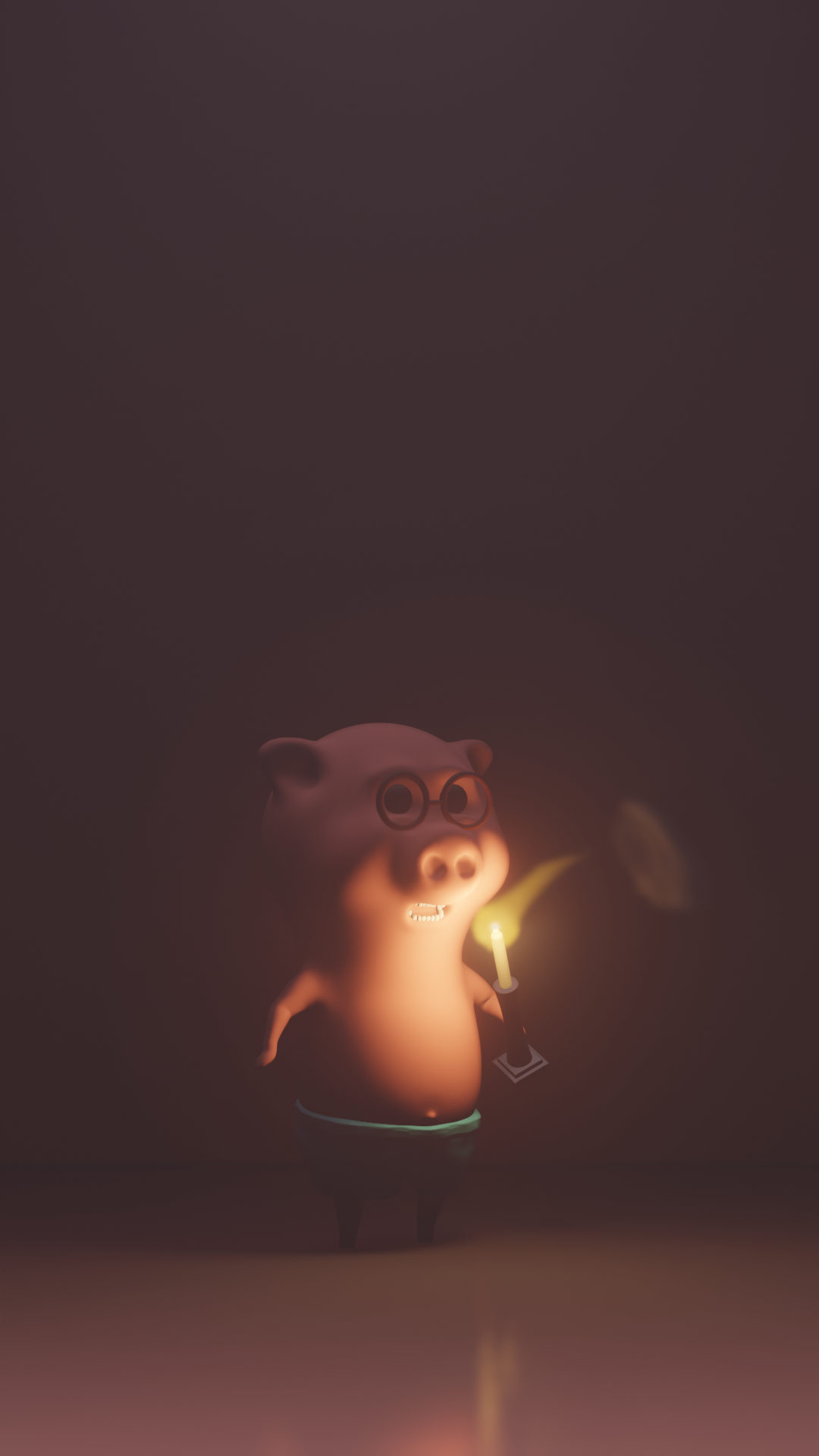 Image of a hunted pig in a spooky place. Done with Blender by CreepBee.